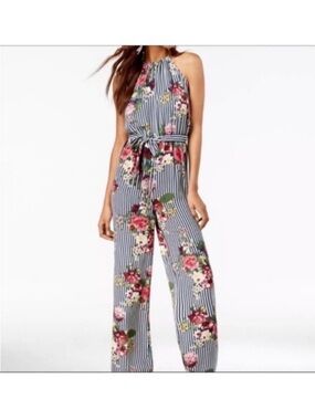 Women’s Floral Stripe Jumpsuit